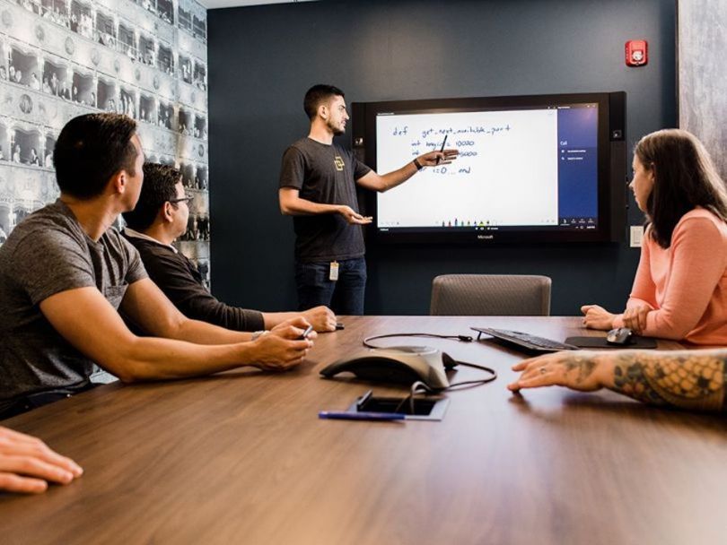 Relativity team working in a conference room